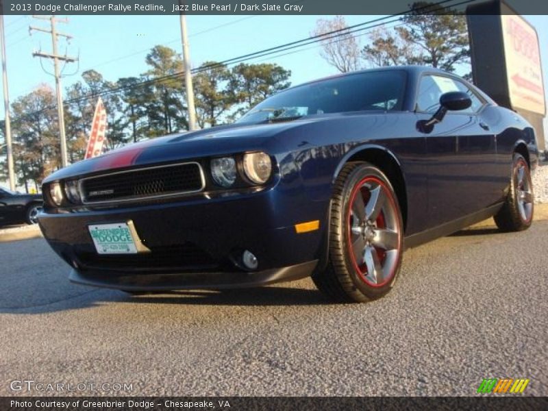 Jazz Blue Pearl / Dark Slate Gray 2013 Dodge Challenger Rallye Redline