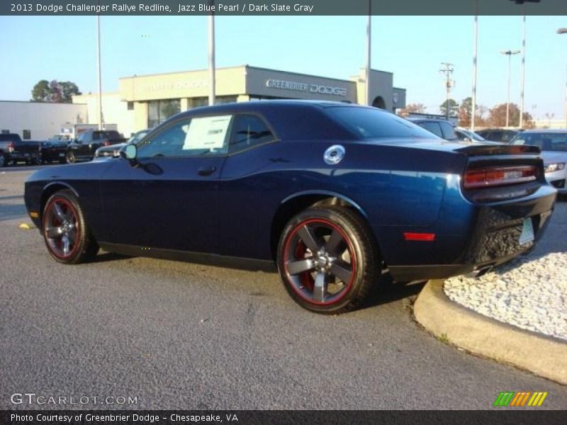 Jazz Blue Pearl / Dark Slate Gray 2013 Dodge Challenger Rallye Redline