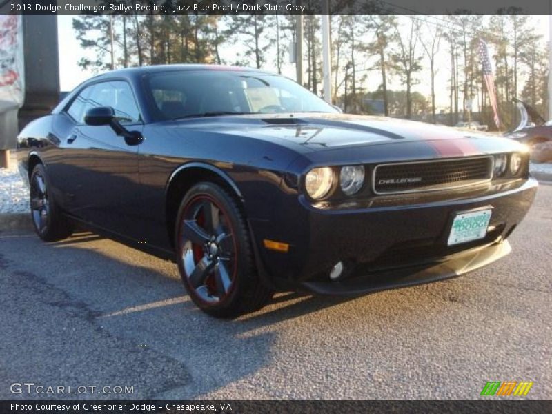 Jazz Blue Pearl / Dark Slate Gray 2013 Dodge Challenger Rallye Redline