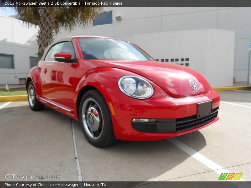 Tornado Red / Beige 2013 Volkswagen Beetle 2.5L Convertible