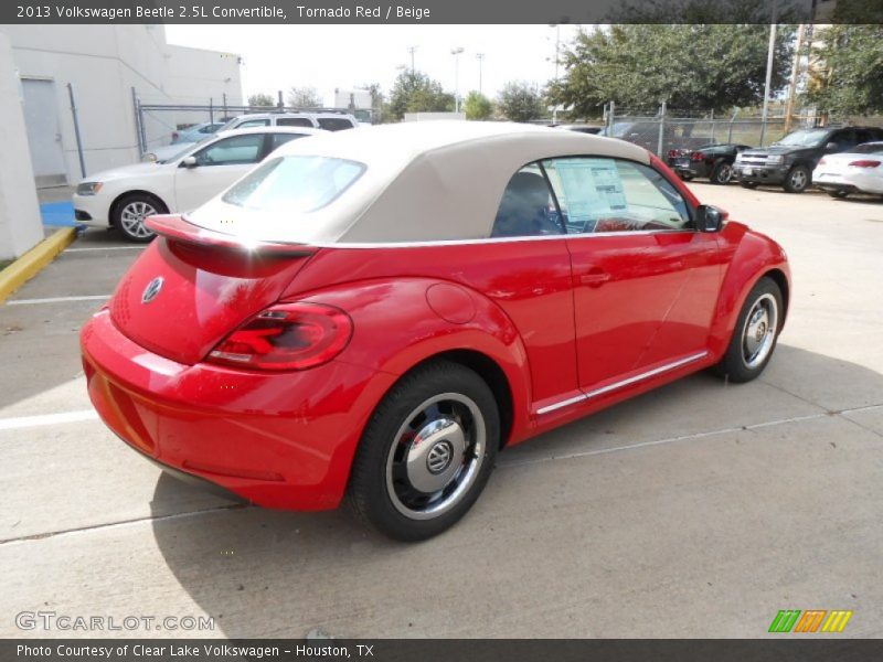 Tornado Red / Beige 2013 Volkswagen Beetle 2.5L Convertible