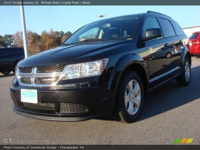 Brilliant Black Crystal Pearl / Black 2013 Dodge Journey SE