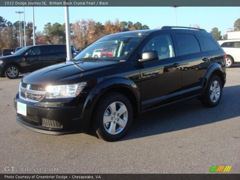 Brilliant Black Crystal Pearl / Black 2013 Dodge Journey SE