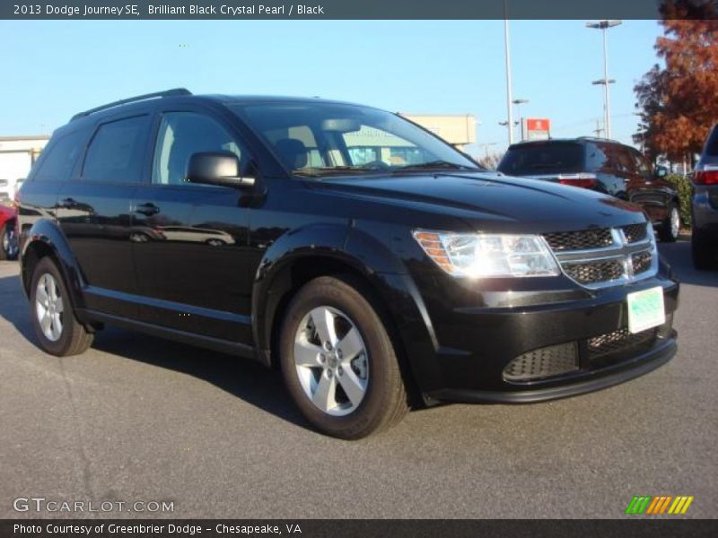 Brilliant Black Crystal Pearl / Black 2013 Dodge Journey SE