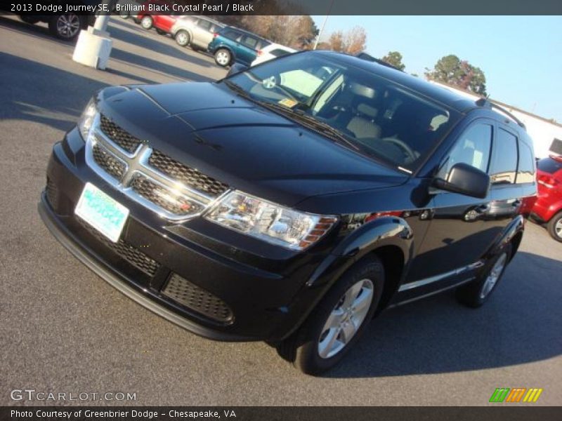 Brilliant Black Crystal Pearl / Black 2013 Dodge Journey SE
