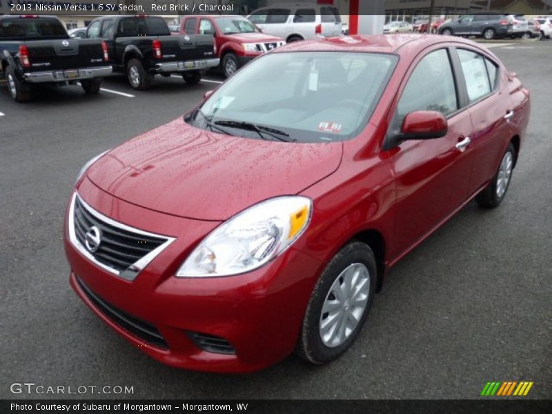 Red Brick / Charcoal 2013 Nissan Versa 1.6 SV Sedan