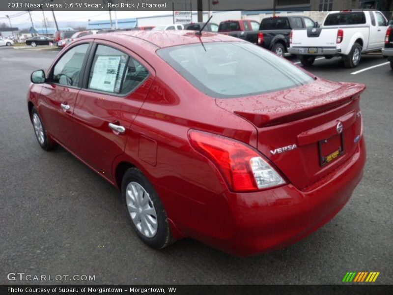 Red Brick / Charcoal 2013 Nissan Versa 1.6 SV Sedan