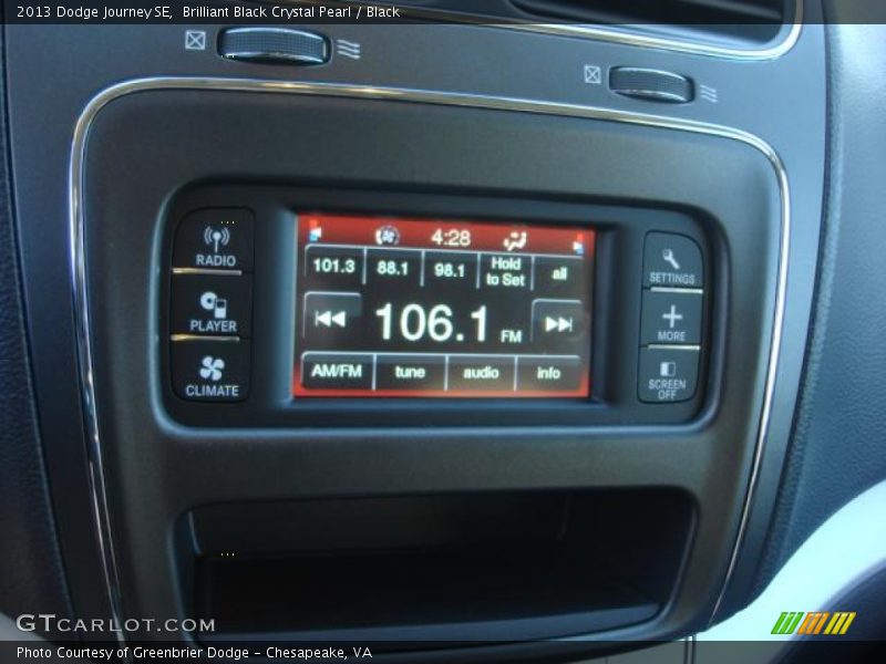 Brilliant Black Crystal Pearl / Black 2013 Dodge Journey SE