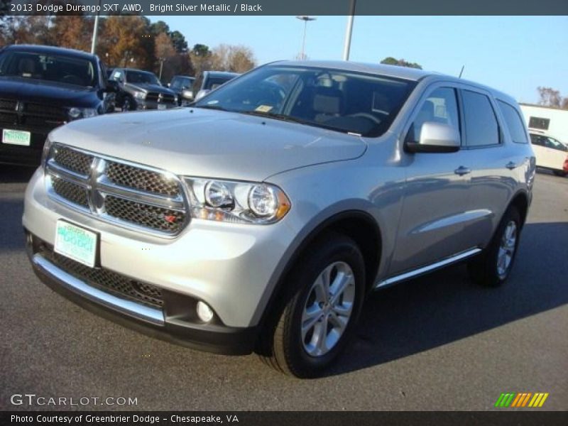 Bright Silver Metallic / Black 2013 Dodge Durango SXT AWD