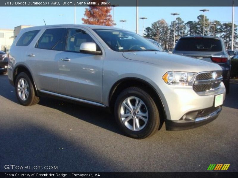 Bright Silver Metallic / Black 2013 Dodge Durango SXT AWD