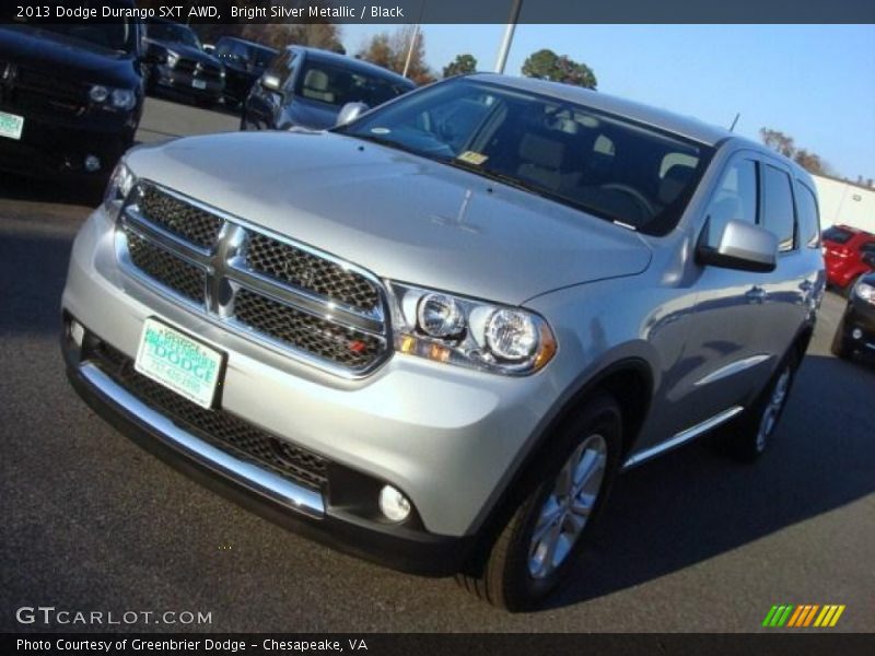 Bright Silver Metallic / Black 2013 Dodge Durango SXT AWD