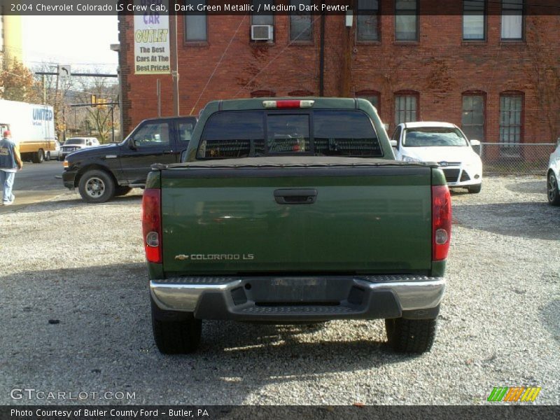 Dark Green Metallic / Medium Dark Pewter 2004 Chevrolet Colorado LS Crew Cab