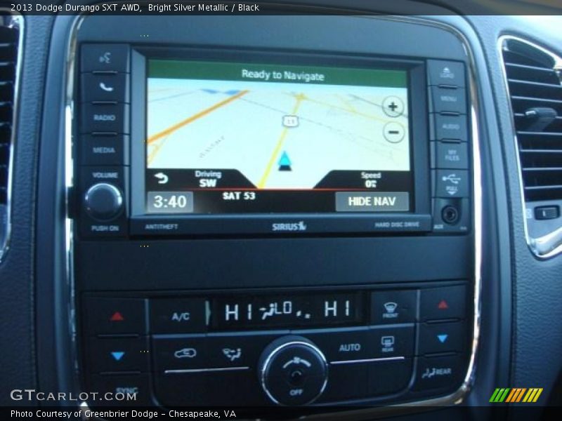 Bright Silver Metallic / Black 2013 Dodge Durango SXT AWD
