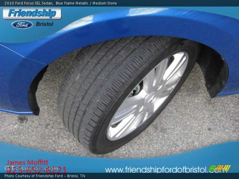 Blue Flame Metallic / Medium Stone 2010 Ford Focus SEL Sedan