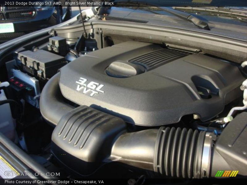 Bright Silver Metallic / Black 2013 Dodge Durango SXT AWD
