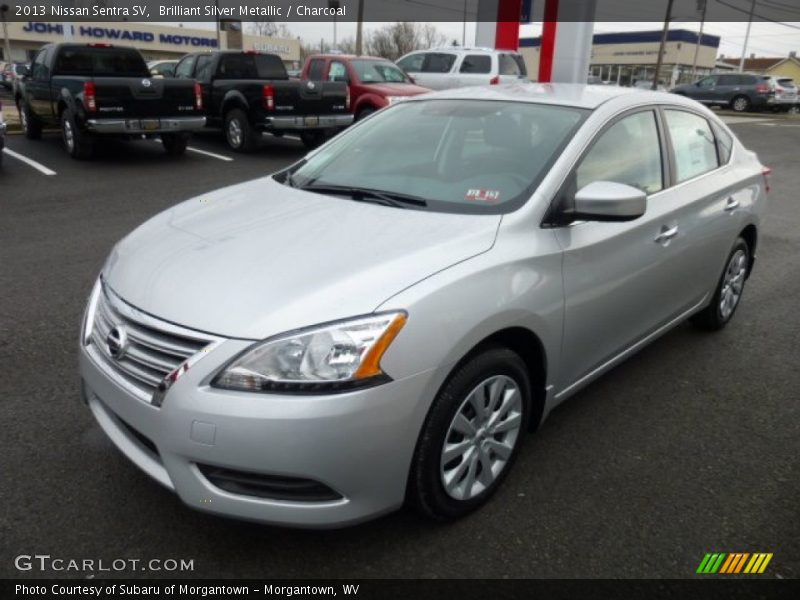 Brilliant Silver Metallic / Charcoal 2013 Nissan Sentra SV