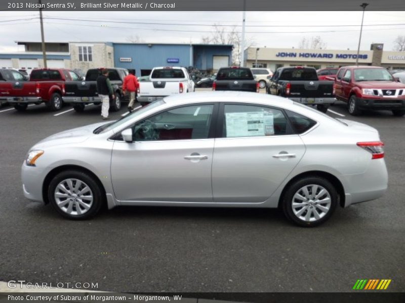 Brilliant Silver Metallic / Charcoal 2013 Nissan Sentra SV