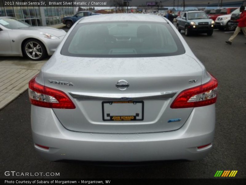 Brilliant Silver Metallic / Charcoal 2013 Nissan Sentra SV
