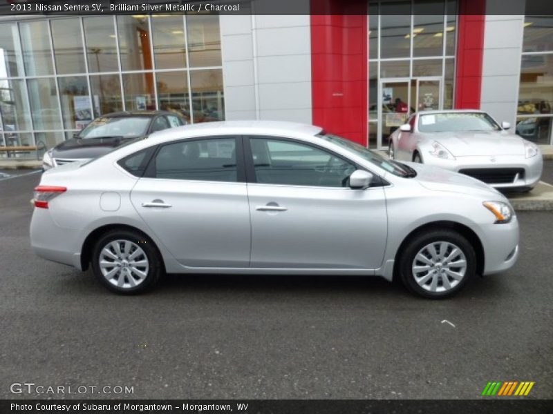 Brilliant Silver Metallic / Charcoal 2013 Nissan Sentra SV