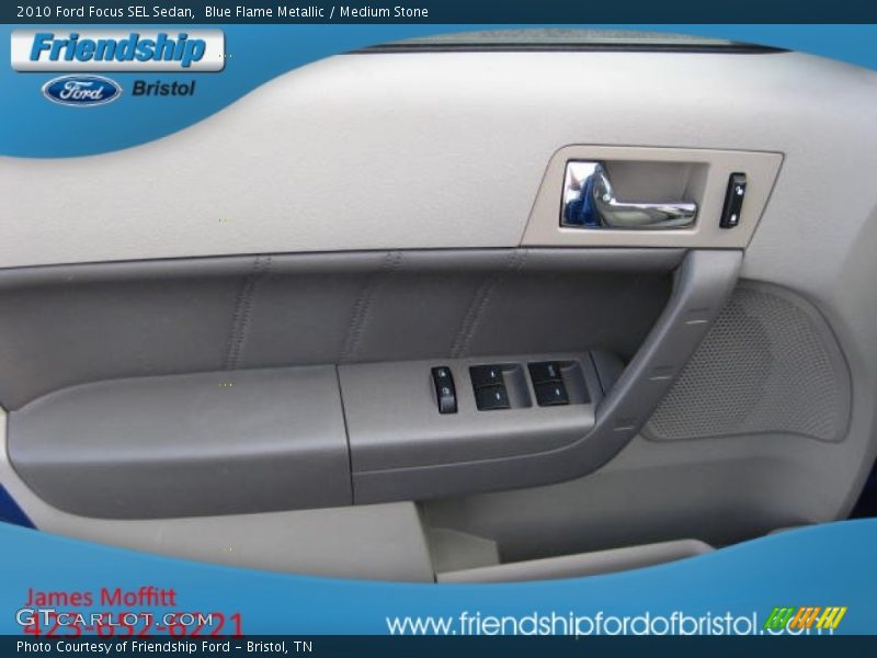 Blue Flame Metallic / Medium Stone 2010 Ford Focus SEL Sedan
