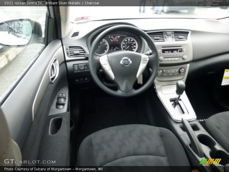 Brilliant Silver Metallic / Charcoal 2013 Nissan Sentra SV