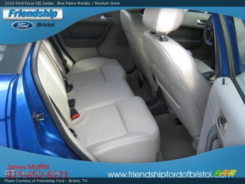 Blue Flame Metallic / Medium Stone 2010 Ford Focus SEL Sedan