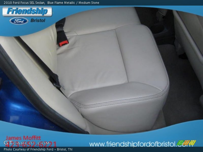Blue Flame Metallic / Medium Stone 2010 Ford Focus SEL Sedan