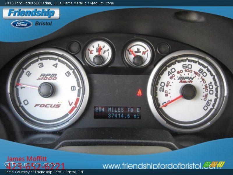 Blue Flame Metallic / Medium Stone 2010 Ford Focus SEL Sedan