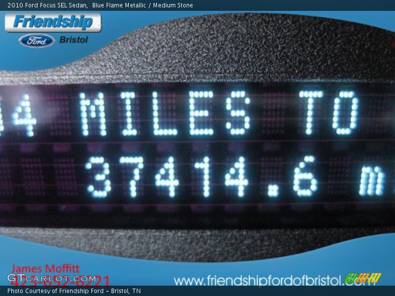 Blue Flame Metallic / Medium Stone 2010 Ford Focus SEL Sedan