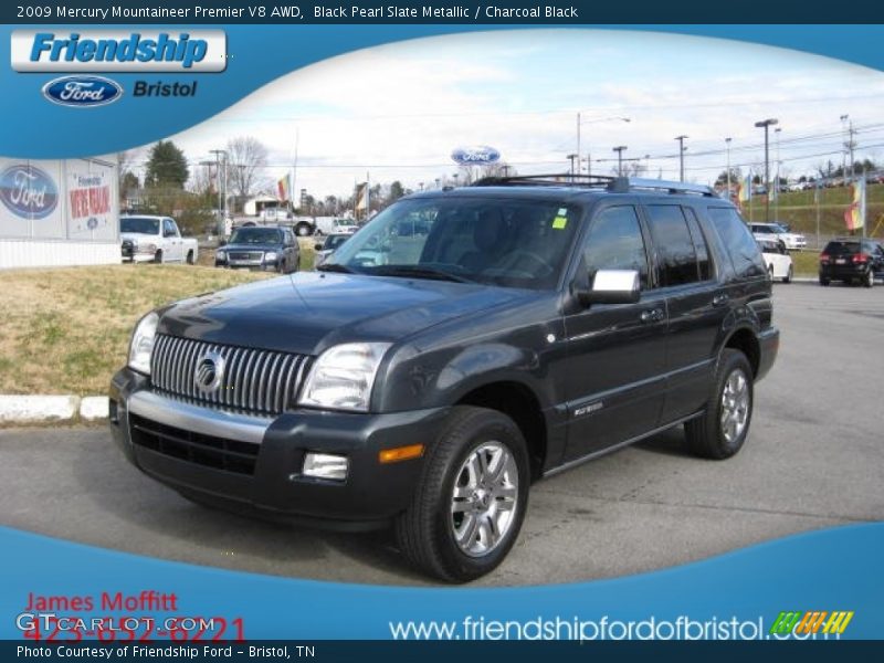 Black Pearl Slate Metallic / Charcoal Black 2009 Mercury Mountaineer Premier V8 AWD
