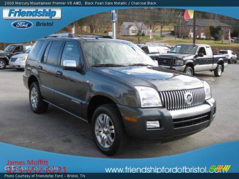 Black Pearl Slate Metallic / Charcoal Black 2009 Mercury Mountaineer Premier V8 AWD