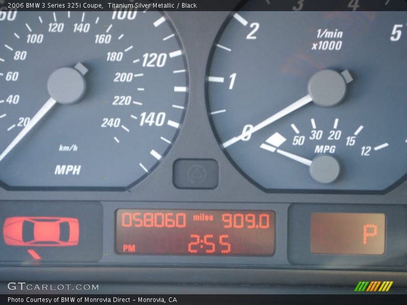 Titanium Silver Metallic / Black 2006 BMW 3 Series 325i Coupe
