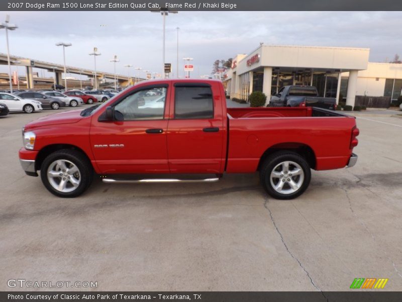 Flame Red / Khaki Beige 2007 Dodge Ram 1500 Lone Star Edition Quad Cab