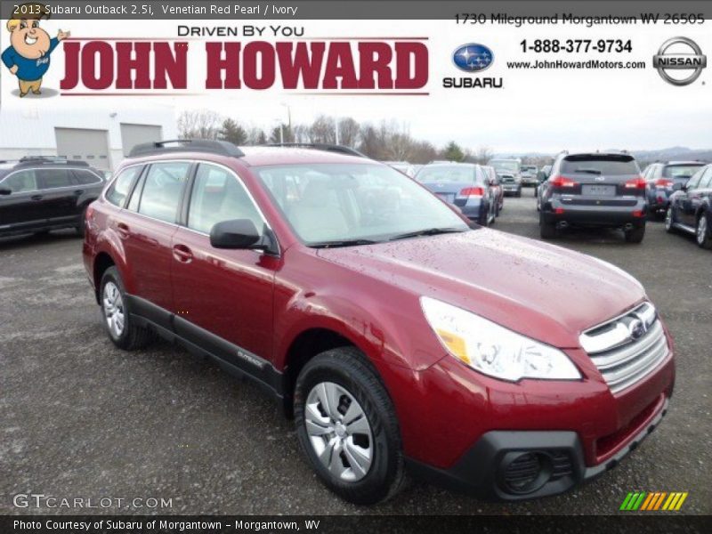 Venetian Red Pearl / Ivory 2013 Subaru Outback 2.5i