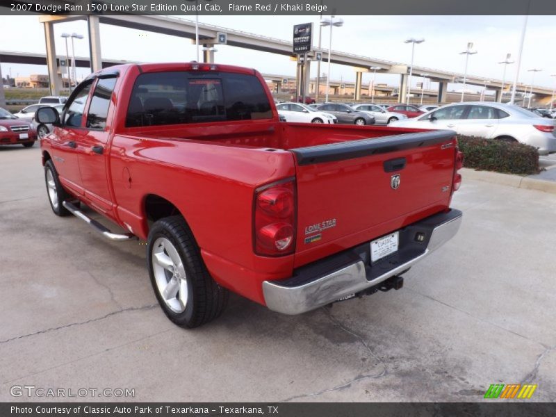 Flame Red / Khaki Beige 2007 Dodge Ram 1500 Lone Star Edition Quad Cab
