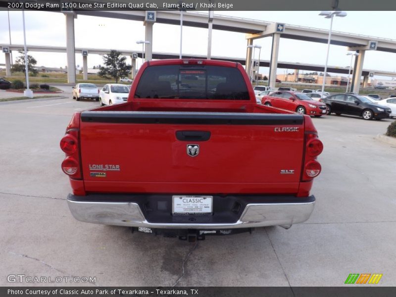 Flame Red / Khaki Beige 2007 Dodge Ram 1500 Lone Star Edition Quad Cab