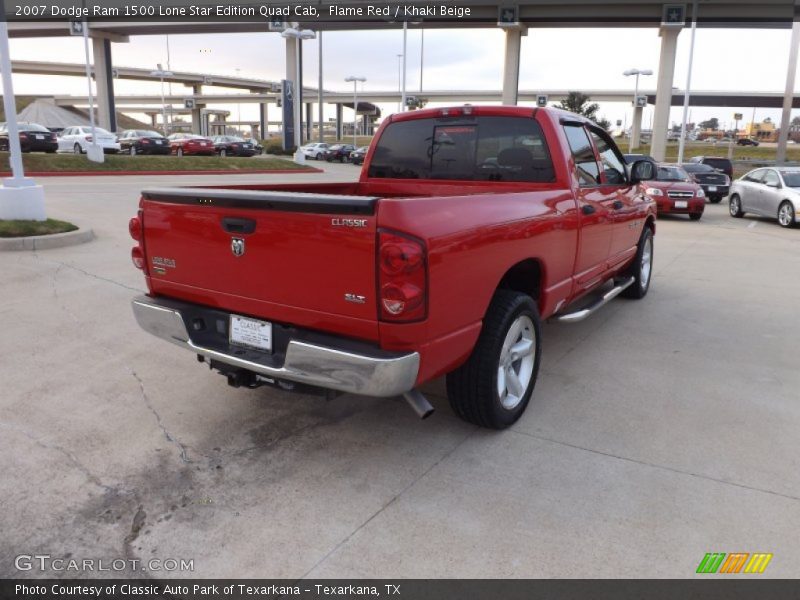 Flame Red / Khaki Beige 2007 Dodge Ram 1500 Lone Star Edition Quad Cab