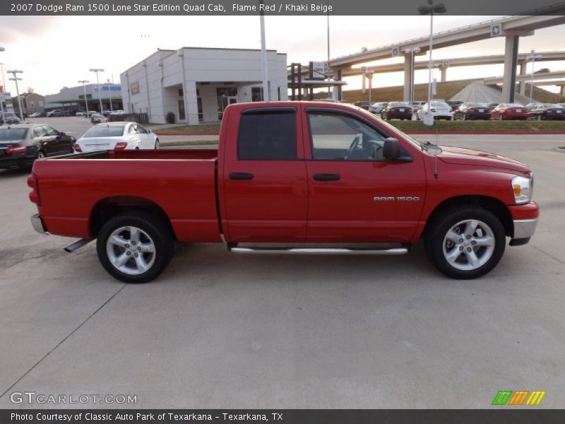 Flame Red / Khaki Beige 2007 Dodge Ram 1500 Lone Star Edition Quad Cab