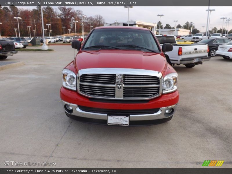 Flame Red / Khaki Beige 2007 Dodge Ram 1500 Lone Star Edition Quad Cab