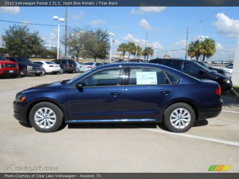 Night Blue Metallic / Titan Black 2013 Volkswagen Passat 2.5L S