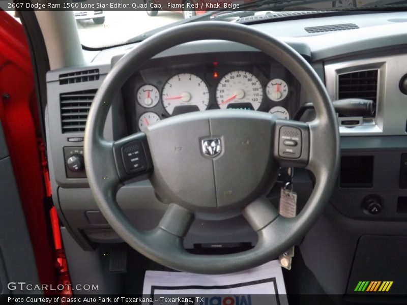 Flame Red / Khaki Beige 2007 Dodge Ram 1500 Lone Star Edition Quad Cab