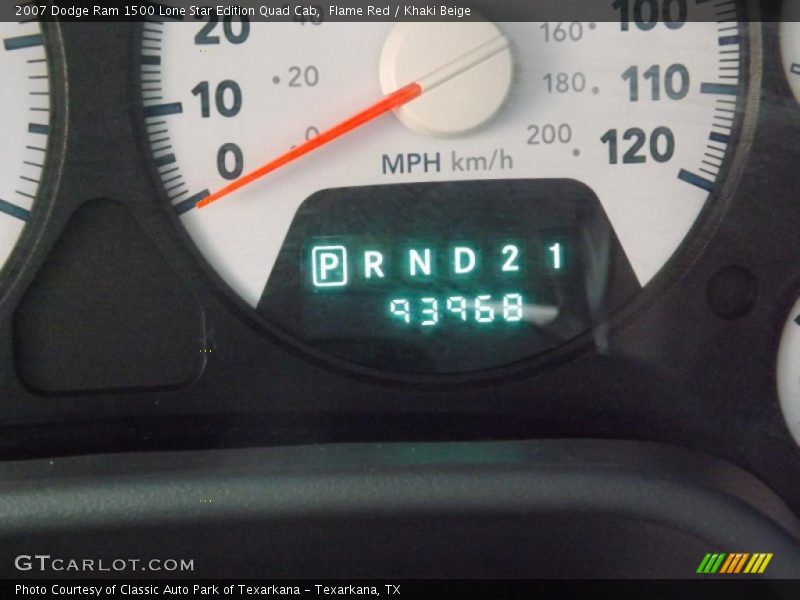 Flame Red / Khaki Beige 2007 Dodge Ram 1500 Lone Star Edition Quad Cab