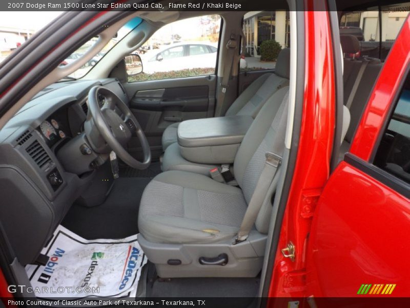 Flame Red / Khaki Beige 2007 Dodge Ram 1500 Lone Star Edition Quad Cab