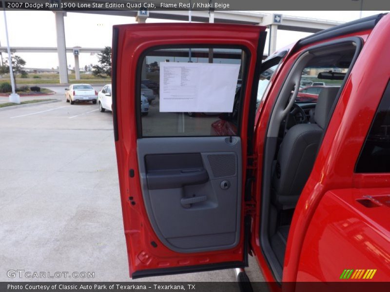 Flame Red / Khaki Beige 2007 Dodge Ram 1500 Lone Star Edition Quad Cab