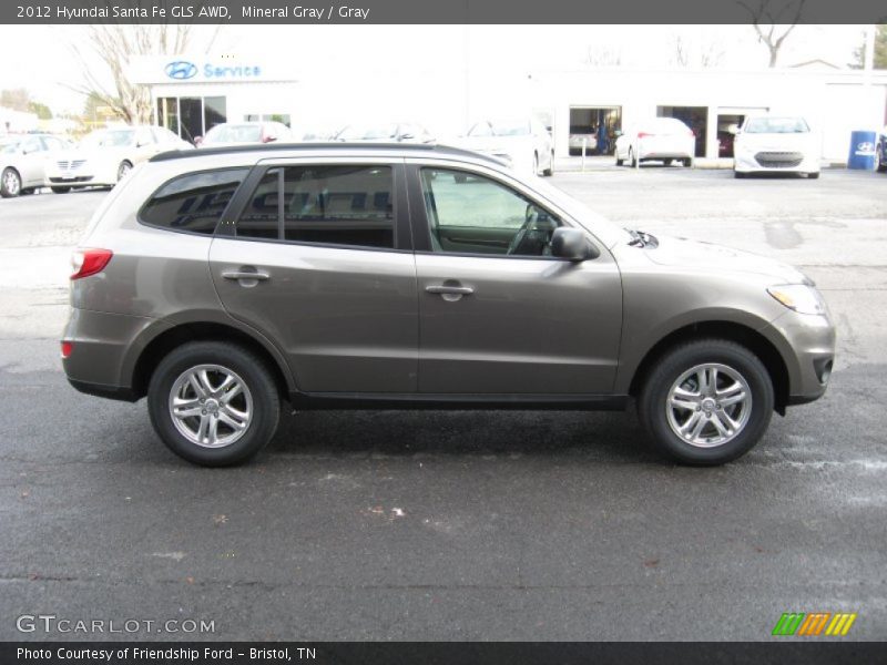 Mineral Gray / Gray 2012 Hyundai Santa Fe GLS AWD