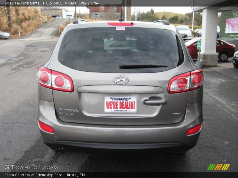Mineral Gray / Gray 2012 Hyundai Santa Fe GLS AWD