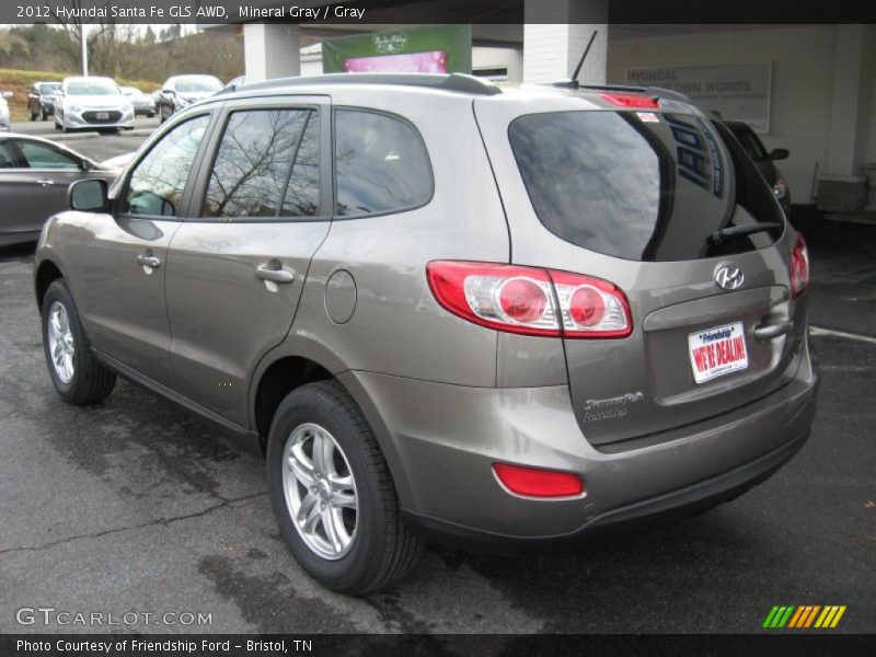 Mineral Gray / Gray 2012 Hyundai Santa Fe GLS AWD