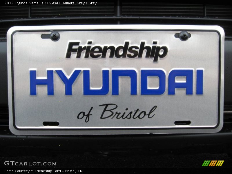 Mineral Gray / Gray 2012 Hyundai Santa Fe GLS AWD