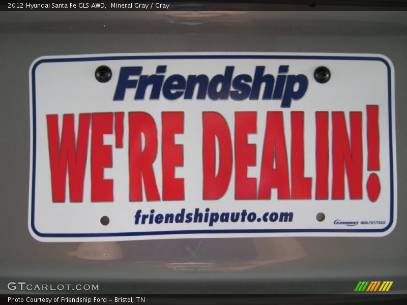 Mineral Gray / Gray 2012 Hyundai Santa Fe GLS AWD