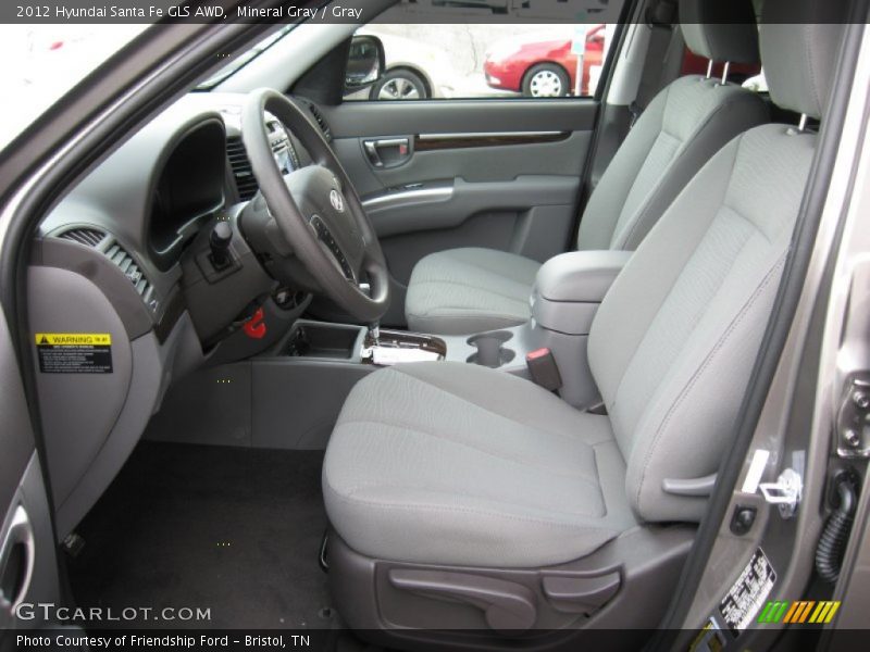 Mineral Gray / Gray 2012 Hyundai Santa Fe GLS AWD